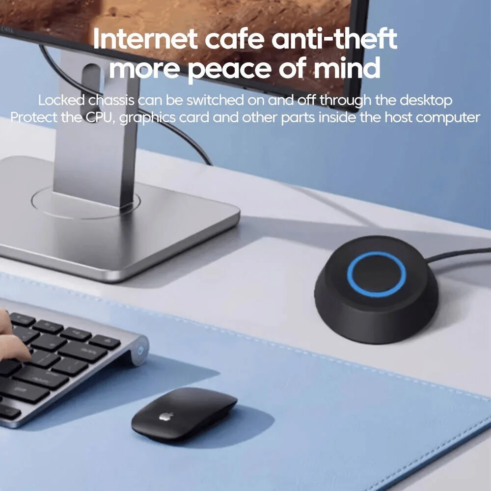 کلید روشن/خاموش رومیزی اکسترنال TEUCER X3، دکمه پاور آلیاژ آلومینیوم، سیم افزایش طول اکسترنال PC با کنترل روشن/خاموش، کابل 1.8 متری، برای افزایش طول اکسترنال کامپیوتر رومیزی