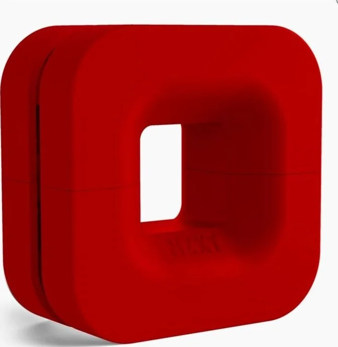 نگهدارنده کابل و هدست سیلیکونی آهنربایی ان زد ایکس تی مدل Puck - قرمز