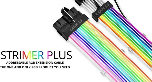 کابل افزایش طول پاور 8 پین Lian-Li Strimer Plus با نورپردازی LED مدل STRIMER 8 / G89.PW8-V2.00