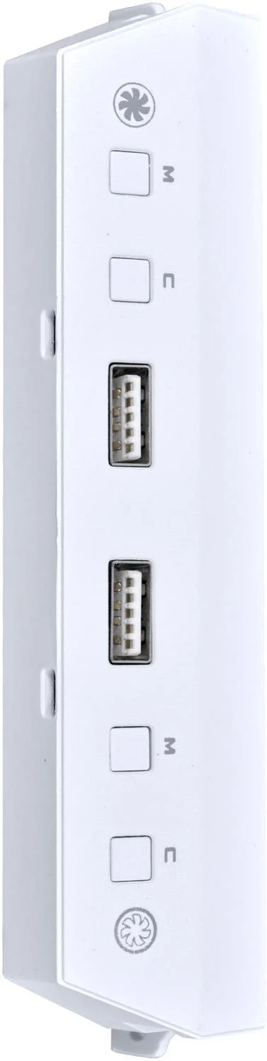 ماژول کنترلر ARGB و USB مدل Lian Li Lancool 216، دارای 10 حالت نورپردازی، 7 حالت رنگ، 2 پورت USB-A 3.0/3.1 Gen 1، کانال های کنترل جداگانه یا ترکیبی، سفید | G89.LAN216-1W.00