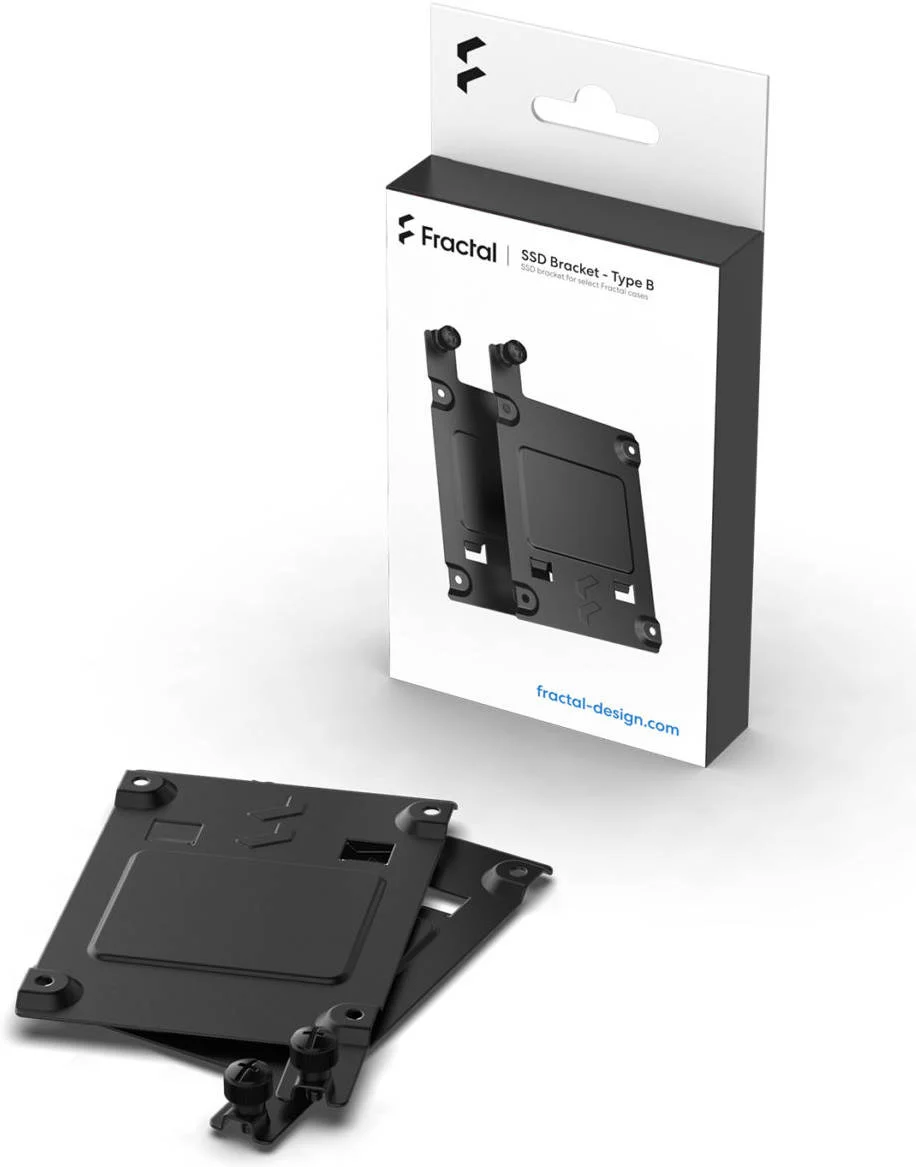 کیت سینی SSD نوع B Fractal Design، شامل 2 براکت SSD 2.5 اینچی و سخت افزار نصب، پیچ های انگشتی برای نصب آسان، مشکی، بسته دوتایی | FD-A-BRKT-001 کیت سینی SSD نوع B Fractal Design، شامل 2 براکت SSD 2.5 اینچی و سخت افزار نصب، پیچ های انگشتی برای نصب آسان، مشکی، بسته دوتایی | FD-A-BRKT-001