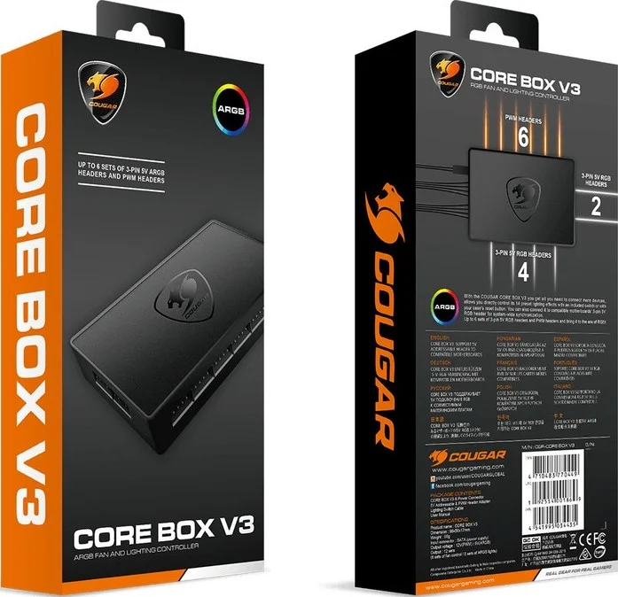 کنترلر فن مشکی کورگار Core Box V3 ARGB PWM | CGR-CORE BOX V3 کنترلر فن مشکی کورگار Core Box V3 ARGB PWM | CGR-CORE BOX V3