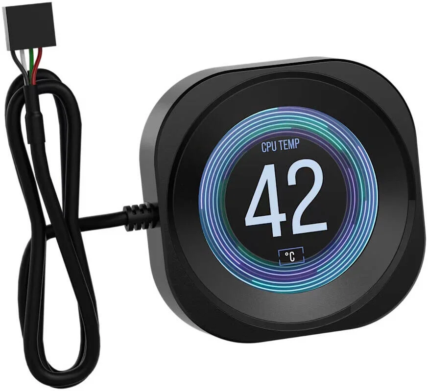 ماژول صفحه نمایش ال سی دی Corsair NAUTILUS RS، صفحه نمایش ال سی دی IPS سفارشی 2.1 اینچی، نصب آسان بدون نیاز به ابزار، کنترل نرم افزار CORSAIR iCUE، مشکی | CW-9061029-WW