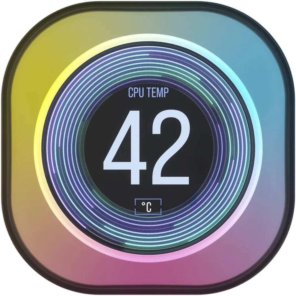 ماژول صفحه نمایش ال سی دی Corsair iCUE LINK، صفحه نمایش ال سی دی IPS سفارشی 2.1 اینچی، کنترل نرم افزار CORSAIR iCUE، مشکی | CW-9061011-WW