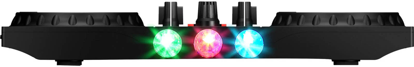 کنترلر دی‌جی دو کاناله نومارک Party Mix II Serato Lite با نمایش نور داخلی، رابط صوتی USB و چرخ‌های جاگ لمسی، مشکی | PARTYMIXII