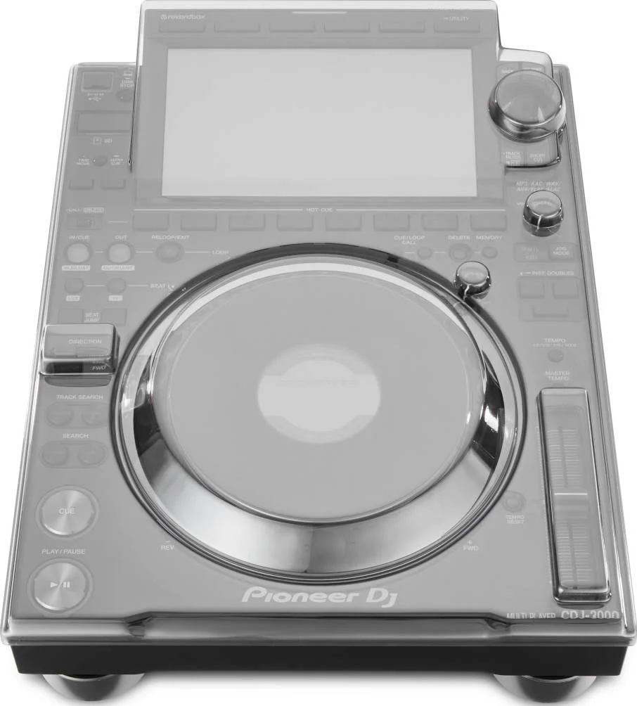 محافظ پلی کربنات شفاف دودی Decksaver DS PC CDJ3000 برای Pioneer DJ CDJ 3000، محافظت در برابر گرد و غبار، ریختن مایعات و ضربه | DS-PC-CDJ3000