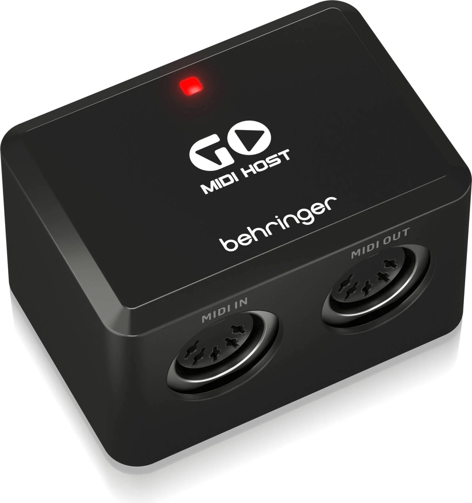 اینترفیس میزبان MIDI/USB جمع و جور Behringer GO MIDI HOST برای اتصال آسان "Plug-and-Play"، ورودی و خروجی 5 پین DIN، سوکت برق USB-C اختصاصی، مشکی | GOMIDIHOST اینترفیس میزبان MIDI/USB جمع و جور Behringer GO MIDI HOST برای اتصال آسان "Plug-and-Play"، ورودی و خروجی 5 پین DIN، سوکت برق USB-C اختصاصی، مشکی | GOMIDIHOST