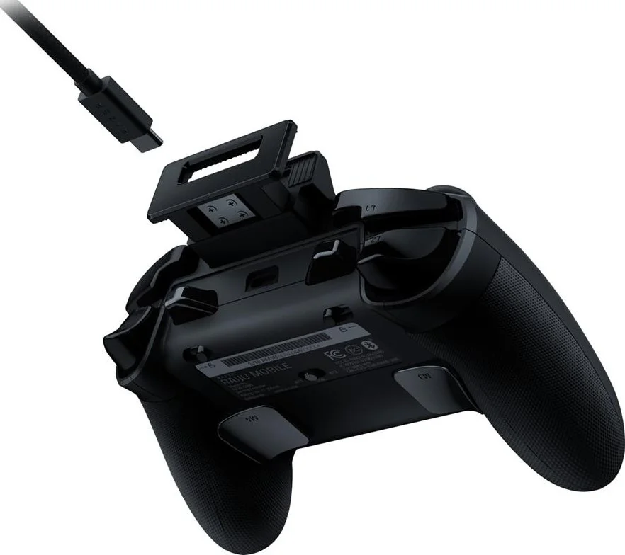 کنترلر بازی موبایل Razer Raiju برای اندروید (طرح‌بندی دکمه چند منظوره ارگونومیک، حالت Hair Trigger، پایه تلفن قابل تنظیم) - مشکی | RZ06-02800100-R3M1