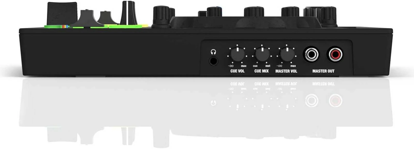 کنترلر دی‌جی دو دکه جمع و جور رلوپ بادی، Algoriddim DJAY، چرخ‌های جاگ حساس به لمس، اکولایزر 2 باندی و Gain / CH، 16 پد درام چند رنگ + خروجی مستر RCA، تغذیه از طریق USB، مشکی | AMS-BUDDY