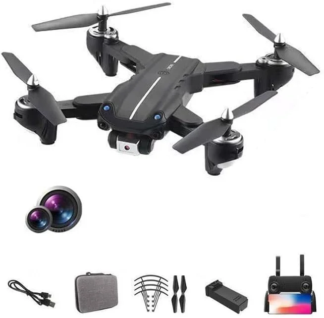 کوادکوپتر کوچک ZCM HAPPY با دوربین دوگانه 8K HD، وای فای FPV، کنترل از راه دور، تاشو، تصویر زنده 5G