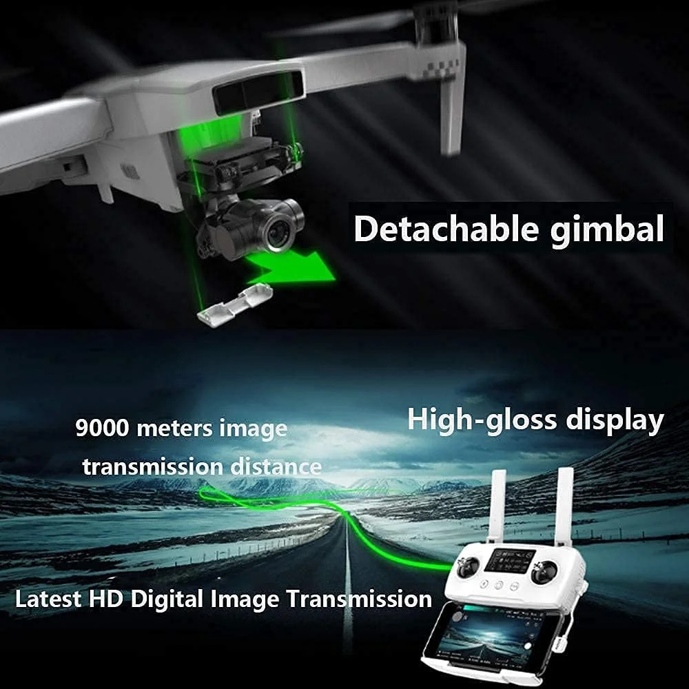 کوادکوپتر تاشو با دوربین 4K، پهپاد برای بزرگسالان، انتقال تصویر دیجیتال با کیفیت بالا 9 کیلومتر، پهپاد با دوربین 4K برای بزرگسالان، PTZ جداشدنی.