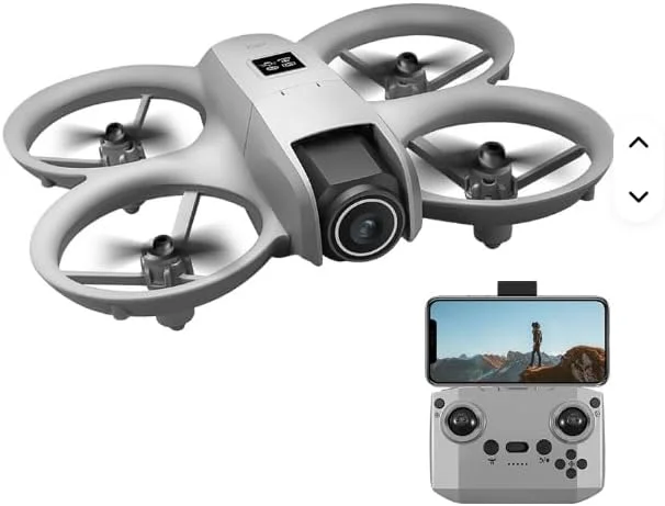 مینی پهپاد GT3 با دوربین دوگانه 4K، قابلیت تصویربرداری 180 درجه به سمت بالا، تثبیت کننده ژیروسکوپ 6 محوره، پخش زنده HD FPV، کوادکوپتر با کنترل از راه دور، قابل حمل