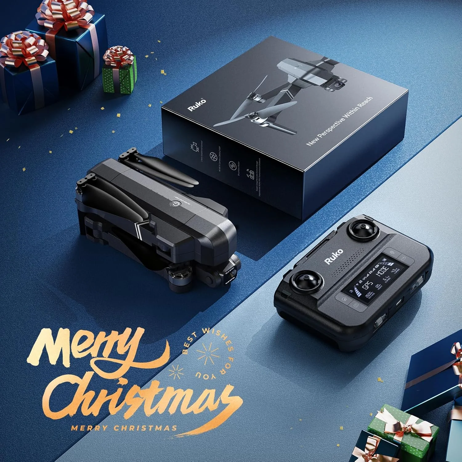 پهپادهای Ruko F11GIM2 با دوربین 4K برای بزرگسالان، زمان پرواز 64 دقیقه، گیمبال و EIS دوربین 4K، انتقال ویدیویی دیجیتال 16404 فوت، بازگشت خودکار GPS کوادکوپتر حرفه ای، مقاومت در برابر باد سطح 6