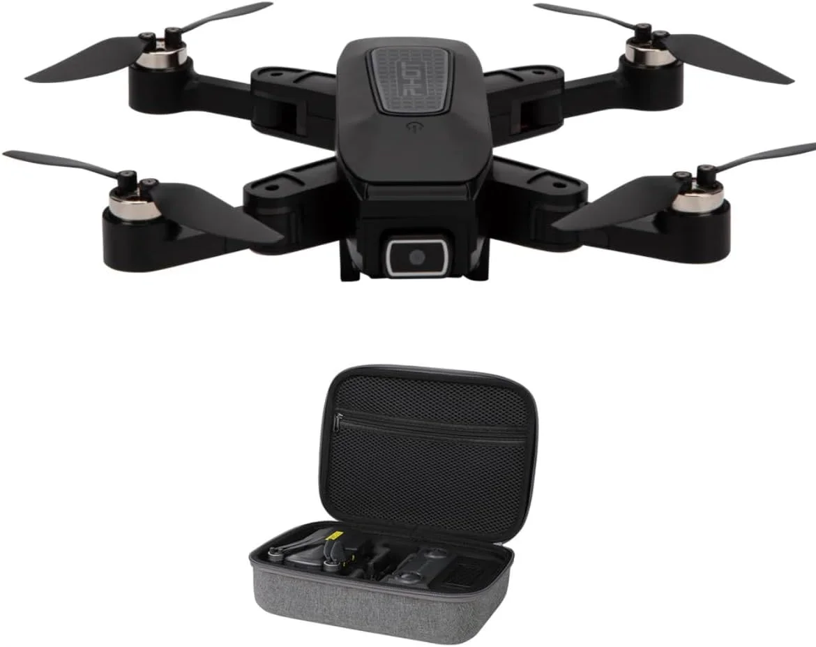 پهپاد GPS قابل حمل Pihot P30 با کنترل از راه دور، دوربین دوگانه HD، موتور براشلس چند منظوره، موقعیت یابی بصری، بازگشت هوشمند، دنبال کردن من، پرواز دور و برنامه ریزی مسیر، پهپاد RC مشکی