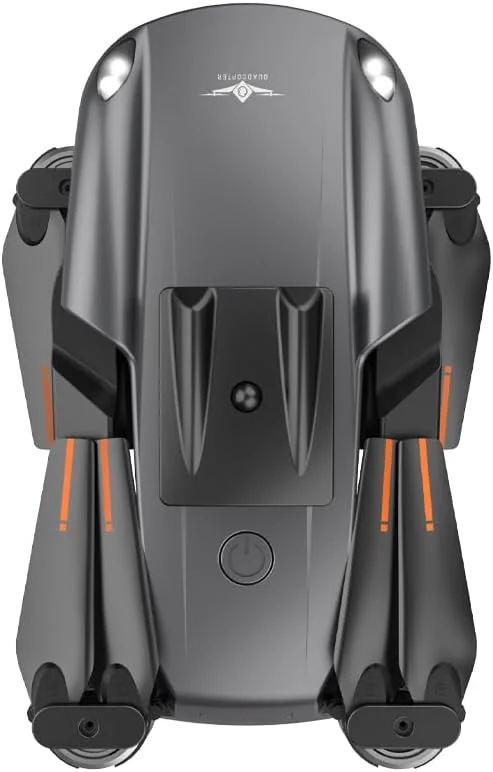 پهپاد MZtoyz KF616، پهپاد دوربین دوگانه 4K، عملکرد WiFi خاکستری تیتانیومی برای فضای باز و 2 باتری