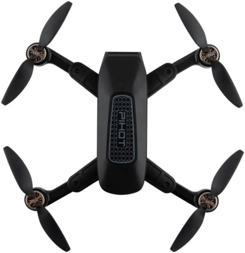 پهپاد GPS قابل حمل Pihot P30 با کنترل از راه دور، دوربین دوگانه HD، موتور براشلس چند منظوره، موقعیت یابی بصری، بازگشت هوشمند، دنبال کردن من، پرواز دور و برنامه ریزی مسیر، پهپاد RC مشکی