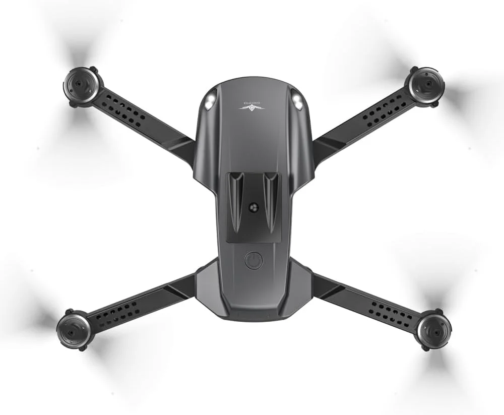 پهپاد MZtoyz KF616، پهپاد دوربین دوگانه 4K، عملکرد WiFi خاکستری تیتانیومی برای فضای باز و 2 باتری