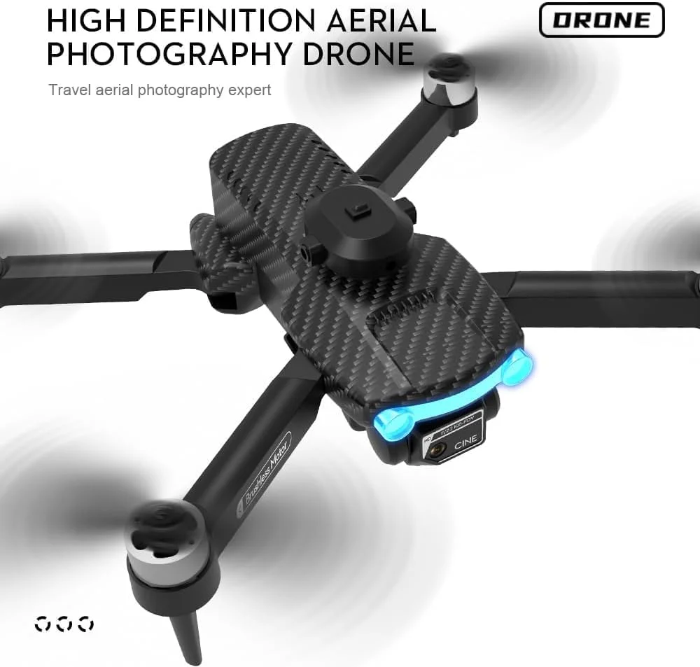 کوادکوپتر RTF تاشو XT204 با دوربین سه لنز HD 4K و وای فای 2.4G