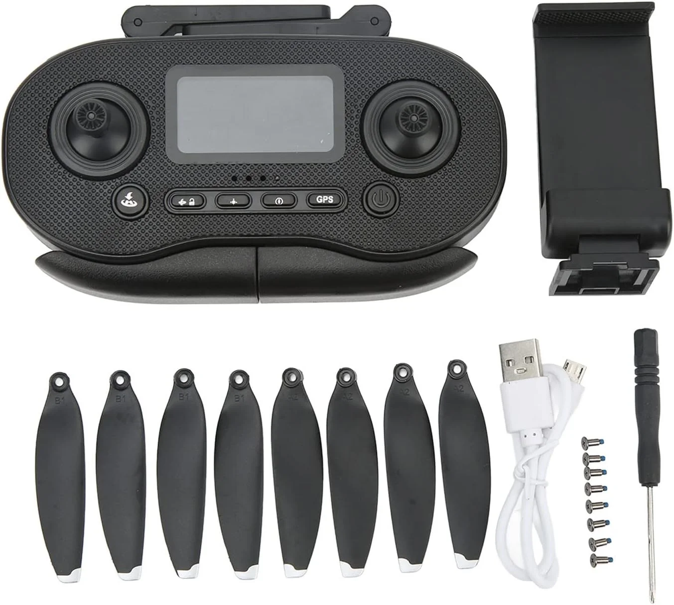 کوادکوپتر RC براشلس با قابلیت بازگشت با یک کلید، GPS هوشمند، دنبال کردن سوژه، دوربین 4K HD خاکستری، مناسب برای عکاسی هوایی (باتری دوگانه)، Kufoopikaf4swu8-11