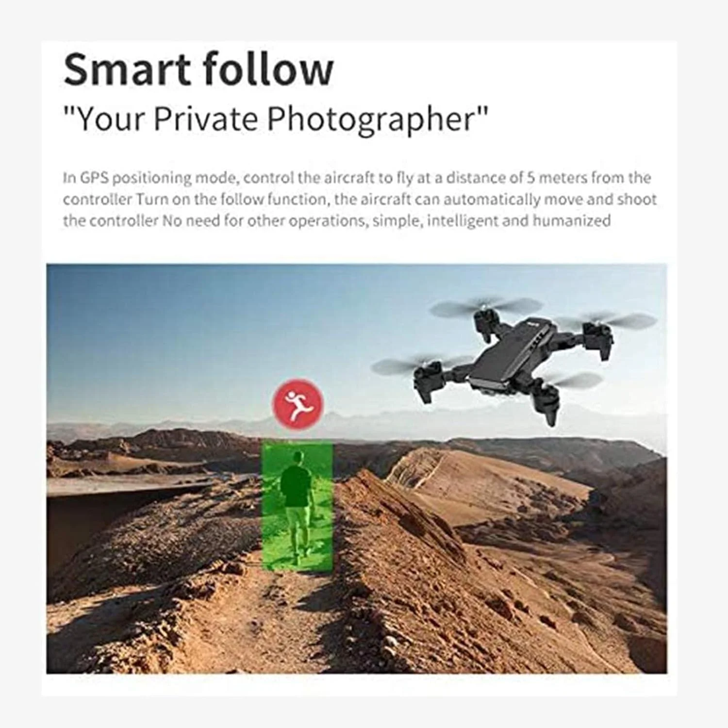 پهپاد موقعیت یابی GPS/جریان نوری با دوربین دوگانه 4K HD FPV، کوادکوپتر تاشو RC، 6 محور وای فای 5G با قابلیت پخش زنده ویدیو 360 درجه، کنترل حرکتی، بازگشت خودکار، تعقیب سوژه