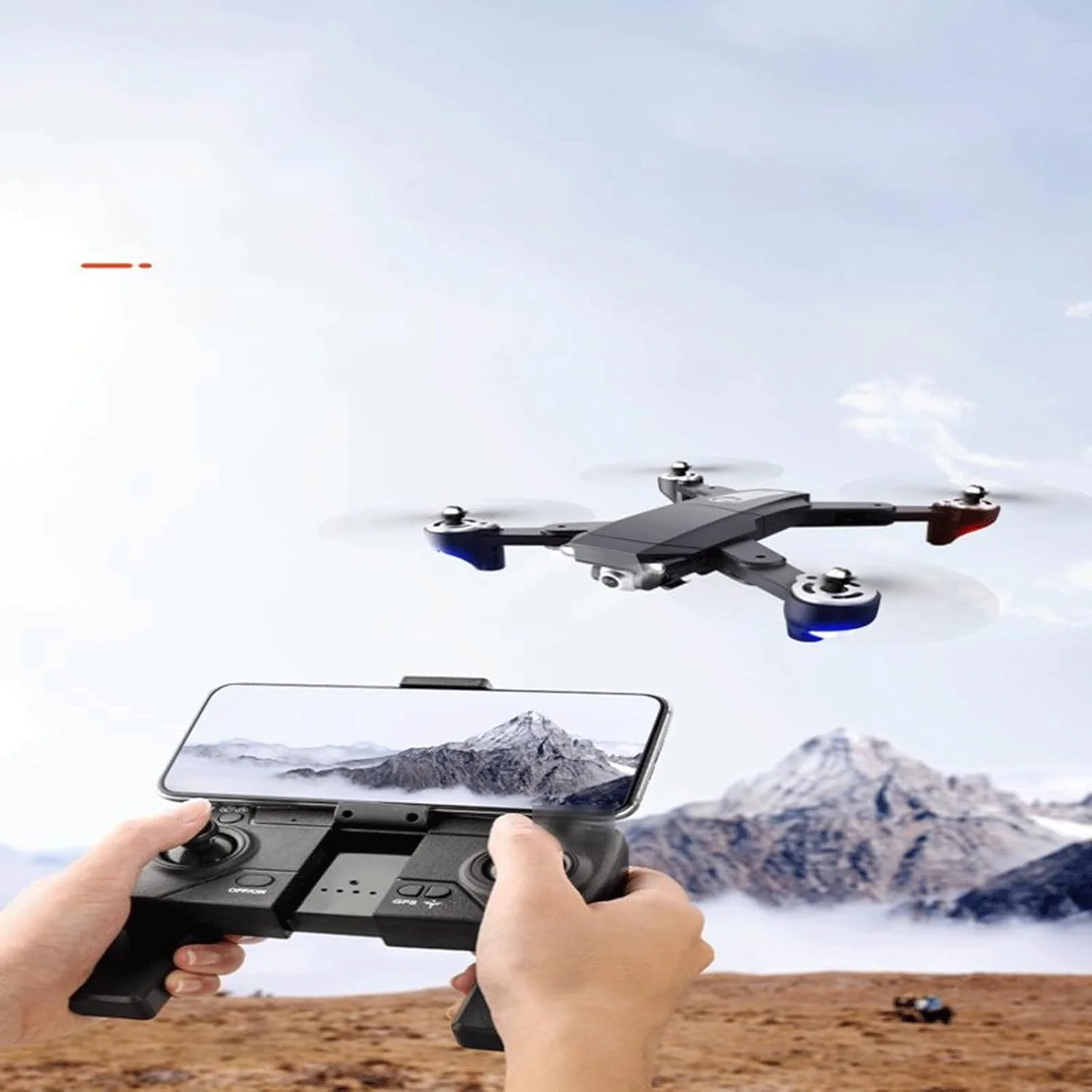 پهپاد IOFIT با دوربین، پهپاد RC با دوربین زاویه باز 4K HD، تاشو با باتری طولانی مدت، کوادکوپتر دوربین دوگانه 5G، مینی هلیکوپتر RC