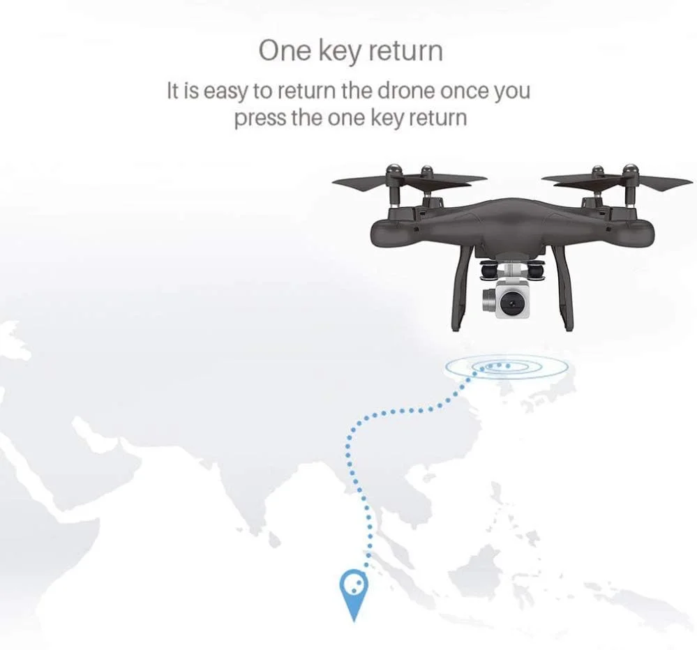 کوادکوپتر دوربین دار HXXXN X10 2.4Ghz WIFI FPV حالت بدون سر بازگشت با یک کلید حفظ ارتفاع هواپیمای کنترل از راه دور اسباب بازی