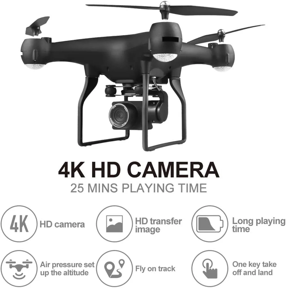 کوادکوپتر چرخشی HD با دوربین 4K مدل S32T به همراه وای فای FPV و قابلیت پرواز 20 دقیقه ای