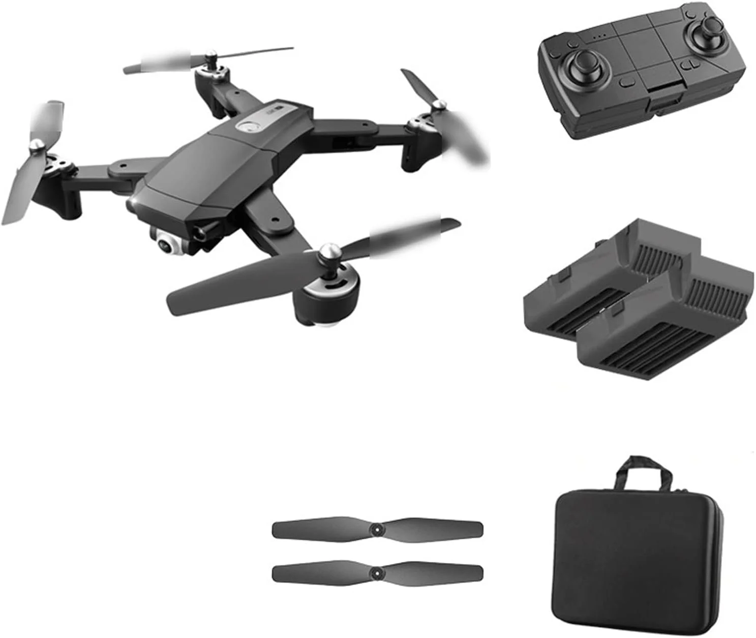 پهپاد IOFIT با دوربین، پهپاد RC با دوربین زاویه باز 4K HD، تاشو با باتری طولانی مدت، کوادکوپتر دوربین دوگانه 5G، مینی هلیکوپتر RC