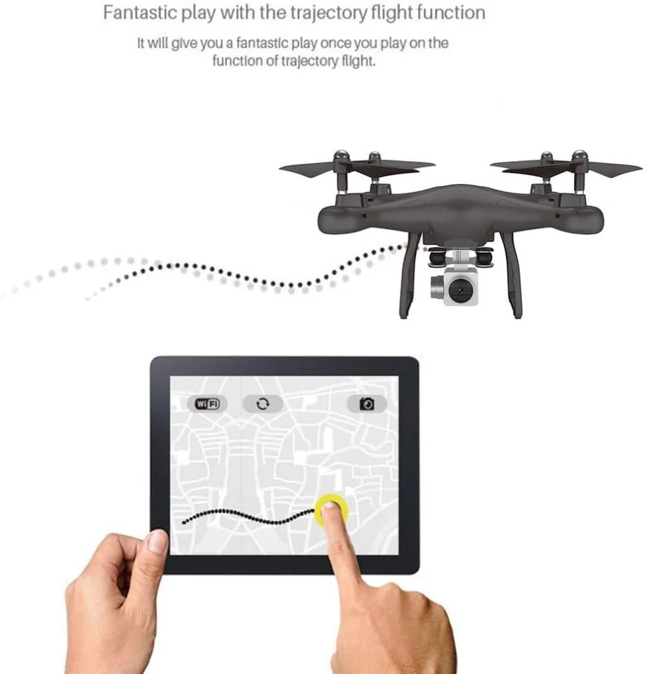 کوادکوپتر دوربین دار HXXXN X10 2.4Ghz WIFI FPV حالت بدون سر بازگشت با یک کلید حفظ ارتفاع هواپیمای کنترل از راه دور اسباب بازی
