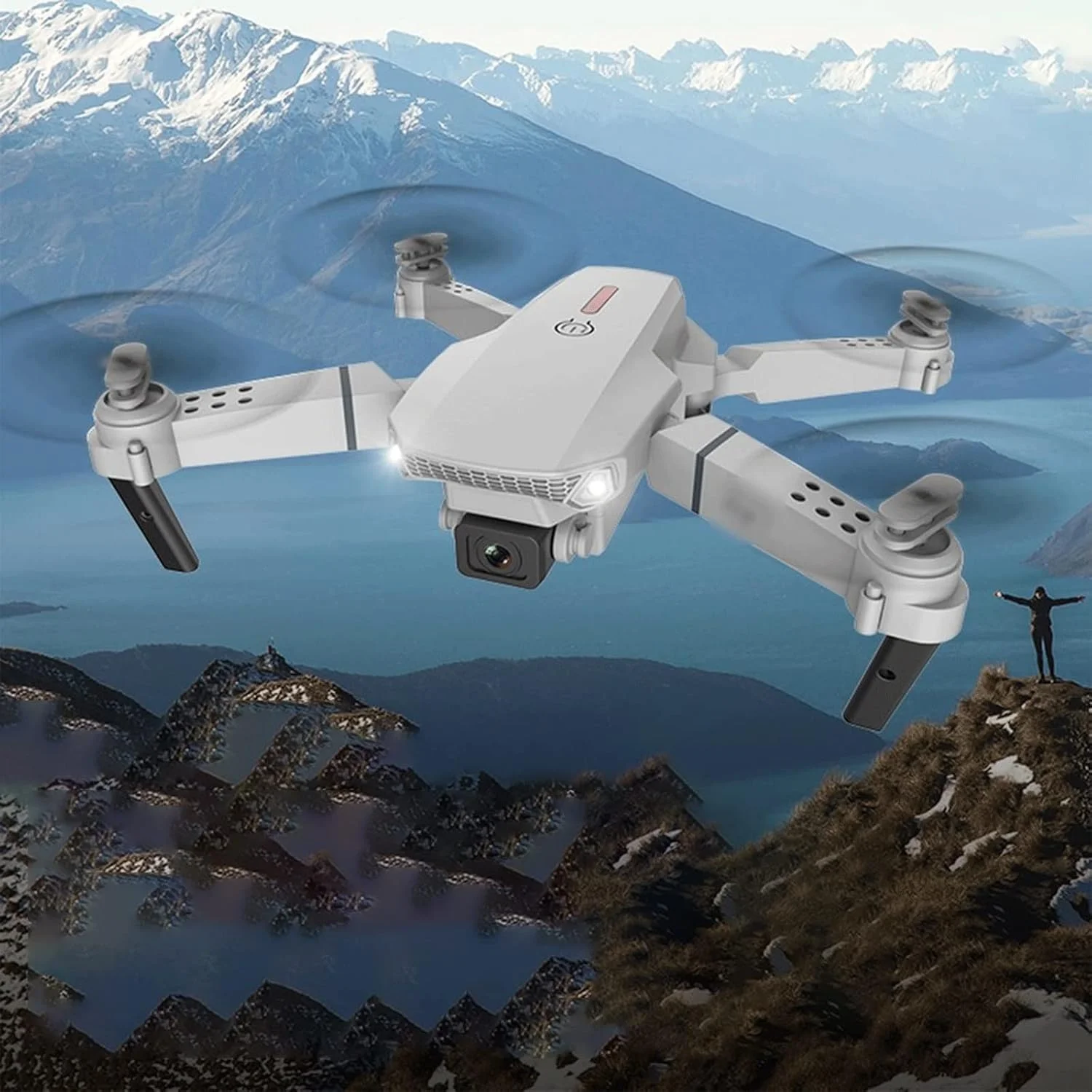 پهپاد IOFIT با دوربین، پهپاد 4K HD با دوربین دوگانه، موقعیت یابی بصری، پهپاد WiFi 1080P با حفظ ارتفاع، کوادکوپتر