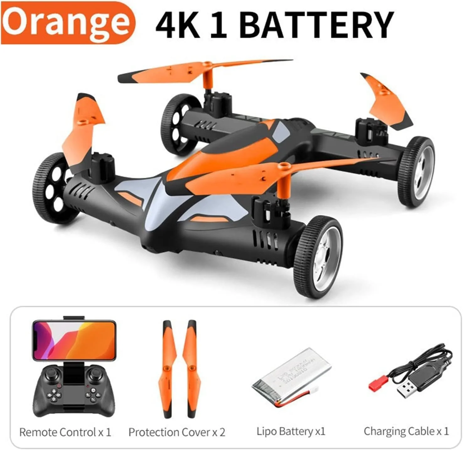 ماشین پرنده ۲ در ۱ کنترلی با دوربین 4K HD و چراغ LED ماشین پرنده ۲ در ۱ کنترلی با دوربین 4K HD و چراغ LED