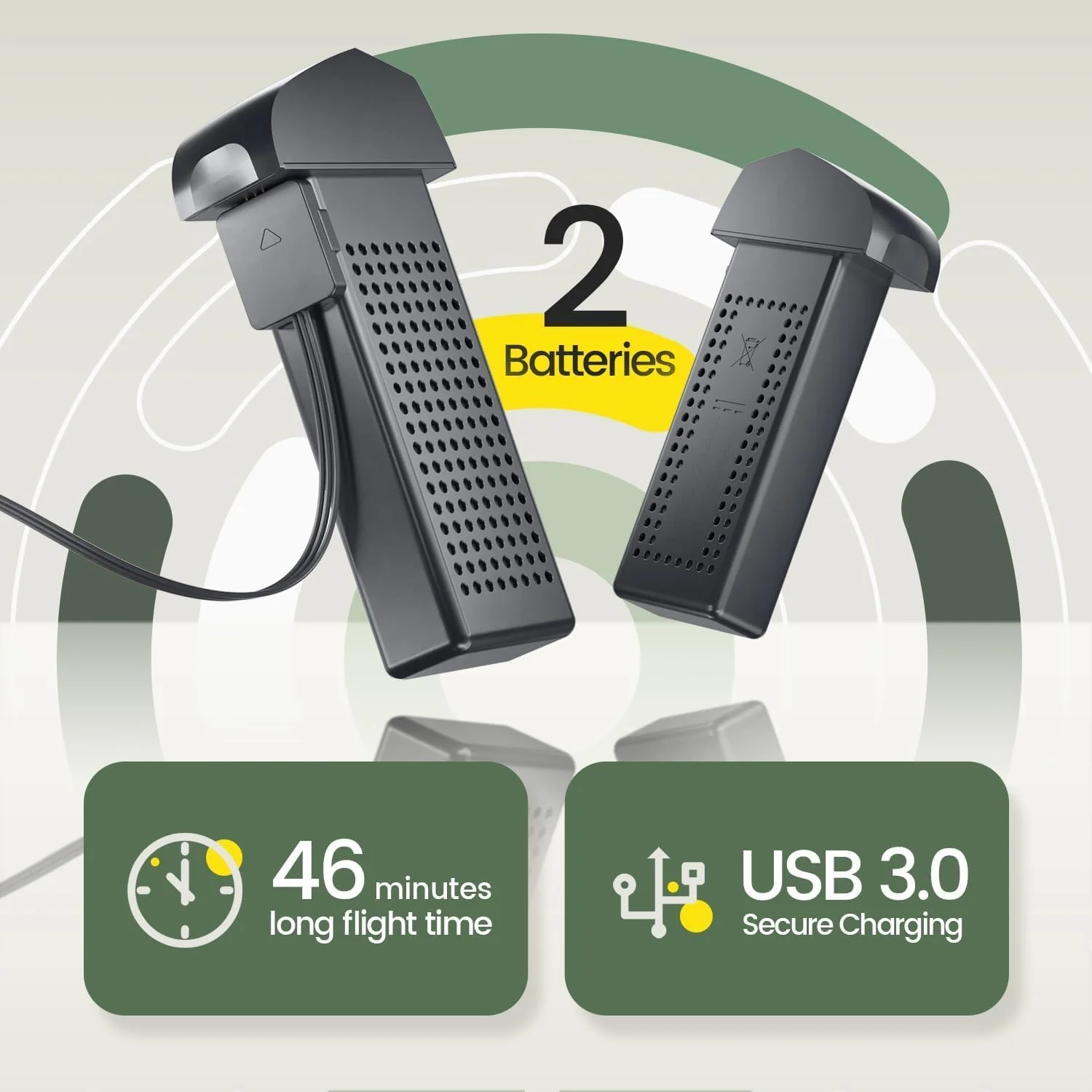 پهپاد جی پی اس دار هولی استون با دوربین 4K برای بزرگسالان - کوادکوپتر رادیو کنترلی HS175D با بازگشت خودکار، دنبال کردن، موتور براشلس، پرواز دایره ای، پرواز نقطه به نقطه، حفظ ارتفاع، حالت بدون سر، 46 دقیقه پرواز طولانی