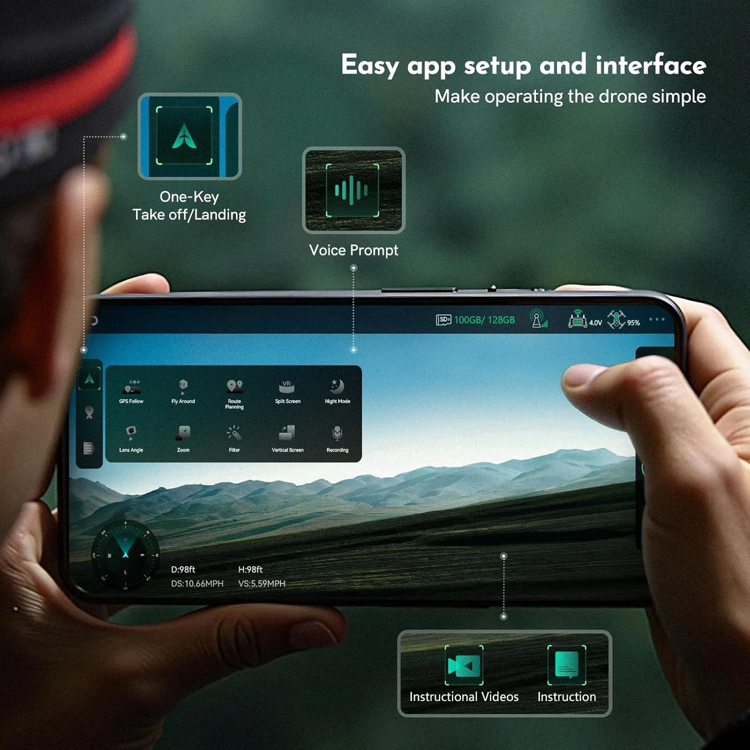 پهپاد G11MINI SE با دوربین برای بزرگسالان، فیلمبرداری 4k/25fps و 2.7k/50fps، انتقال 7000FT، مناسب برای مبتدیان، زیر 249 گرم، بدون نیاز به FAA، با دوربین 4K UHD، 60 دقیقه زمان پرواز، بازگشت خودکار GPS