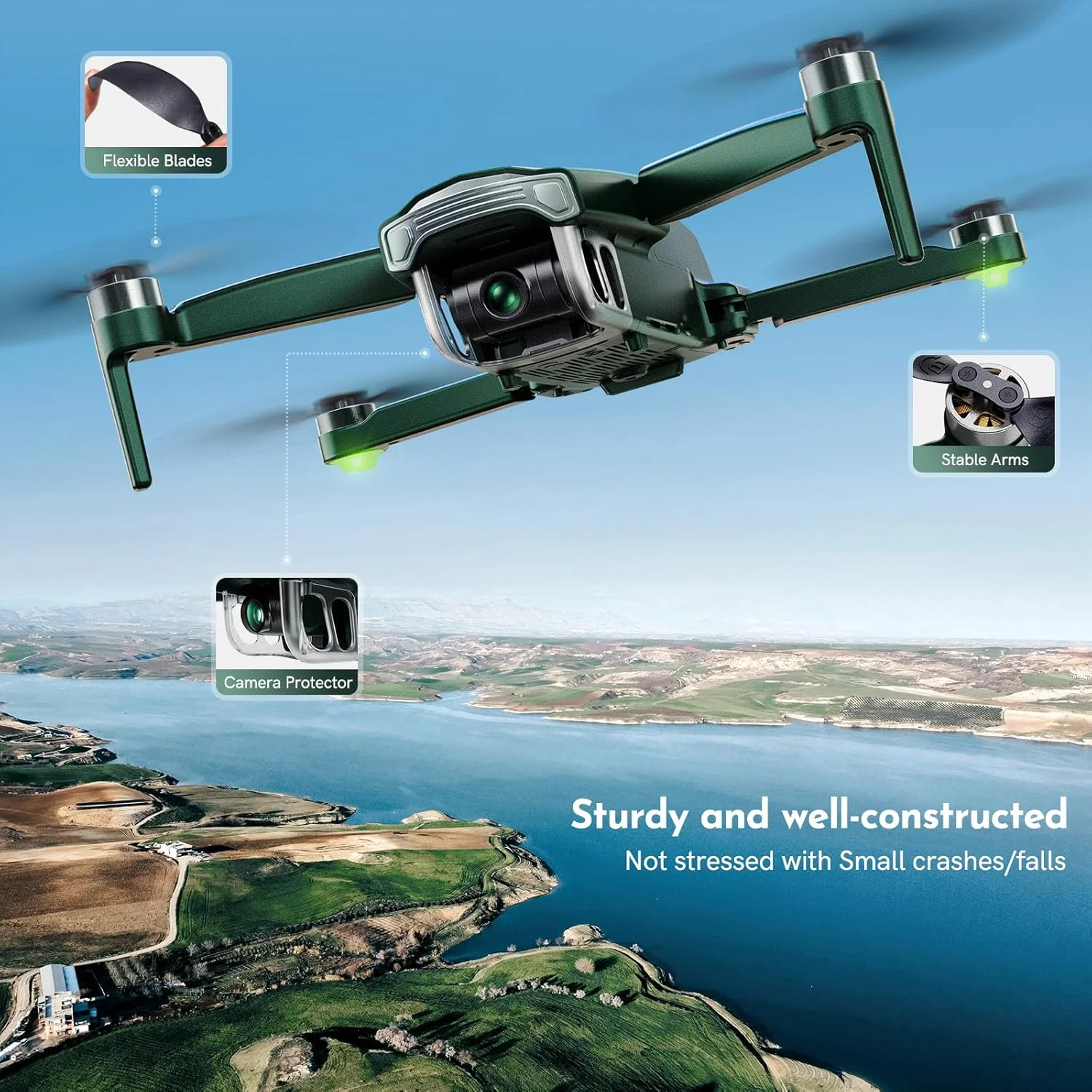 پهپاد G11MINI SE با دوربین برای بزرگسالان، فیلمبرداری 4k/25fps و 2.7k/50fps، انتقال 7000FT، مناسب برای مبتدیان، زیر 249 گرم، بدون نیاز به FAA، با دوربین 4K UHD، 60 دقیقه زمان پرواز، بازگشت خودکار GPS