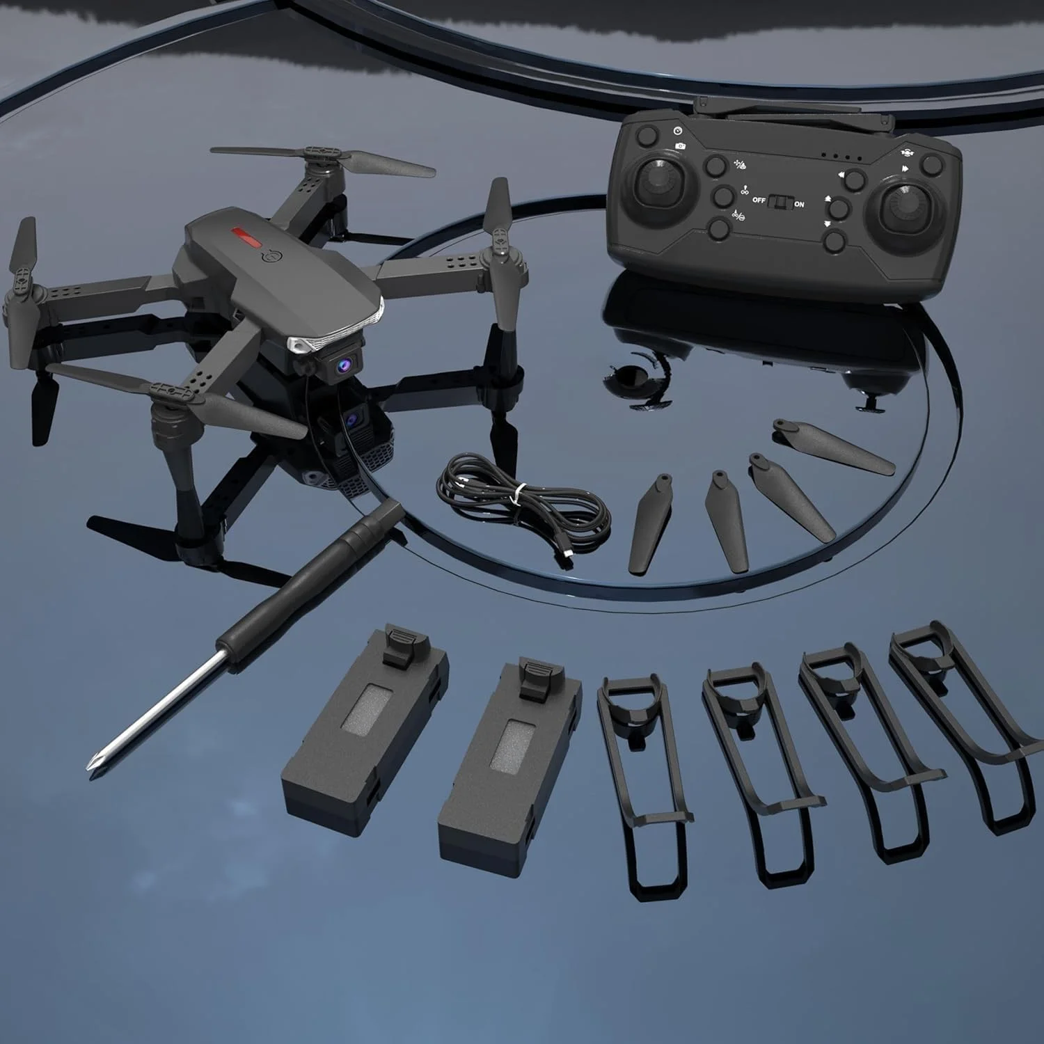 پهپاد تاشو DKH-E99 PRO با دوربین دوگانه 4K HD، وای فای FPV، زمان پرواز 25 دقیقه، حفظ ارتفاع، جلوگیری از موانع، کیف حمل (چند رنگ) پهپاد تاشو DKH-E99 PRO با دوربین دوگانه 4K HD، وای فای FPV، زمان پرواز 25 دقیقه، حفظ ارتفاع، جلوگیری از موانع، کیف حمل (چند رنگ)