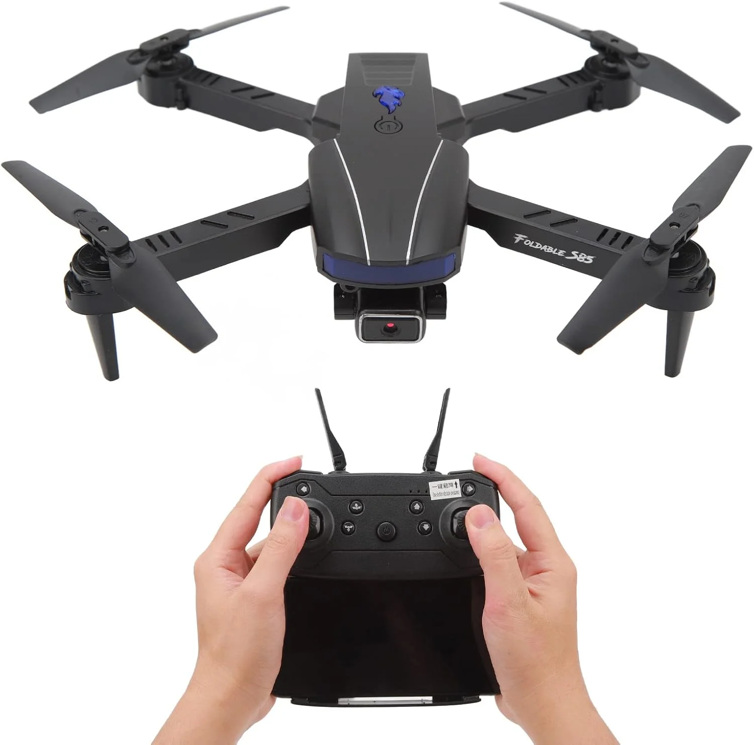 پهپاد تاشو با دوربین دوگانه 4K HD، تثبیت ارتفاع، حالت بدون سر، تشخیص گرانش، مناسب بزرگسالان/مبتدیان، هدیه برای دختران/پسران