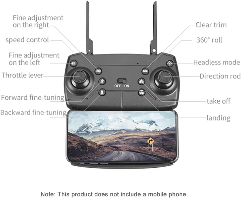 پهپاد عکس سلفی با گیمبال دوربین دوگانه 4K HD WIFI FPV، هلیکوپتر حرفه ای ردیابی گرانشی