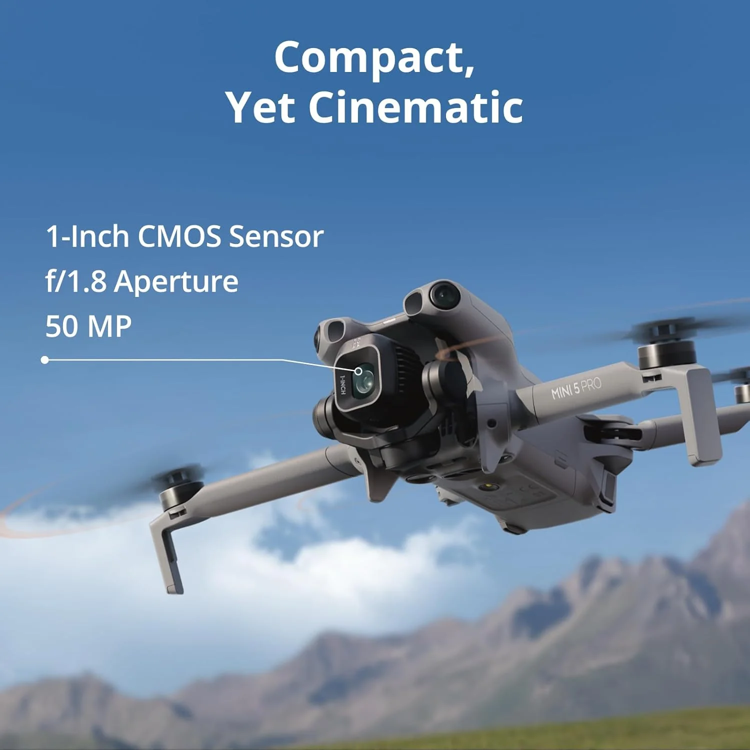 DJI Mini 5 Pro، پهپاد تاشو 4K با CMOS 1 اینچی، حسگر موانع همه جهته، ActiveTrack 360 درجه، چرخش گیمبال 225 درجه، انتقال 20 کیلومتری، دارای گواهی MOIAT، نسخه امارات متحده عربی
