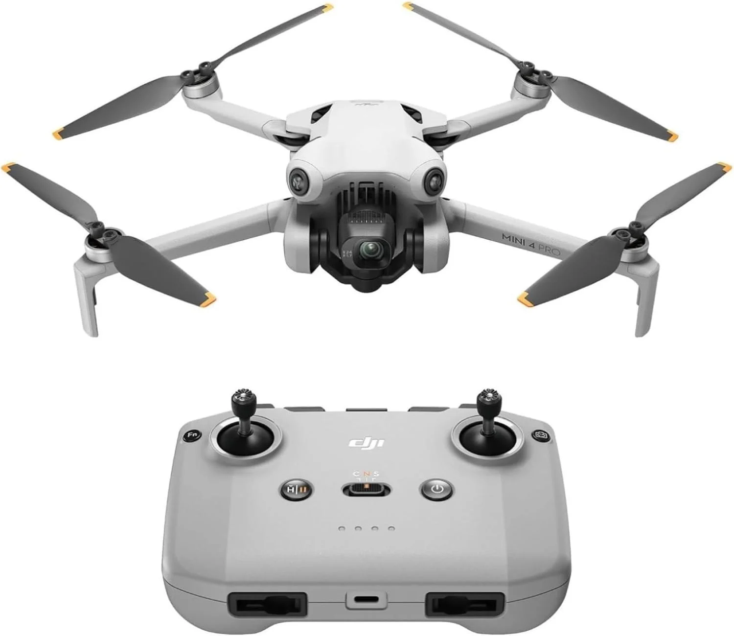 DJI Mini 4 Pro (DJI RC-N2)، مینی-پهپاد تاشو دوربین فیلمبرداری 4K HDR، زیر 249 گرم، 34 دقیقه زمان پرواز، 20 کیلومتر مسافت انتقال، دارای گواهی MOIAT، نسخه امارات