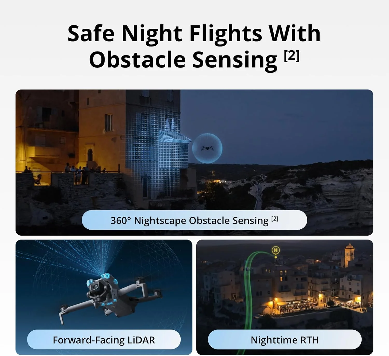 DJI Mini 5 Pro، پهپاد تاشو 4K با CMOS 1 اینچی، حسگر موانع همه جهته، ActiveTrack 360 درجه، چرخش گیمبال 225 درجه، انتقال 20 کیلومتری، دارای گواهی MOIAT، نسخه امارات متحده عربی