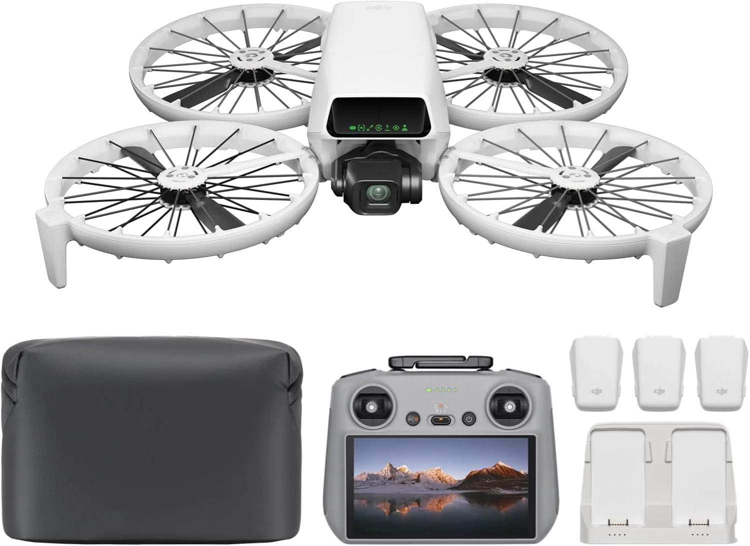 DJI Flip Fly More Combo با کنترلر از راه دور RC 2، پهپاد دوربین 4K UHD، بلند شدن از کف دست، 3 باتری برای 93 دقیقه پرواز، دارای تاییدیه MOIAT - نسخه امارات