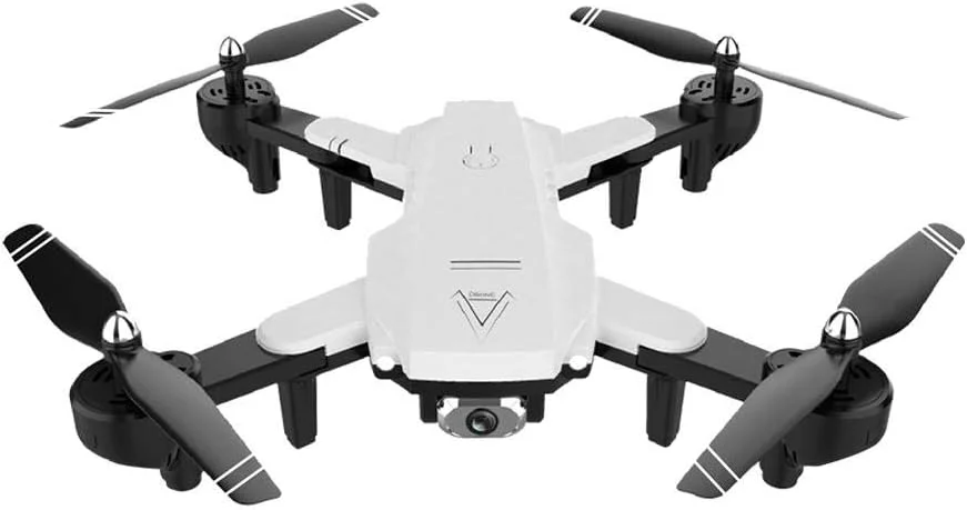 کوادکوپتر تاشو با دوربین دوگانه HD، کوادکوپتر RC تاشو 2.4 گیگاهرتز، کوادکوپتر RC حرفه ای با حالت بدون سر، حفظ ارتفاع، دنبال کردن خودکار، بازگشت با یک کلید برای کودکان و بزرگسالان (سفید 4K با حفظ ارتفاع)