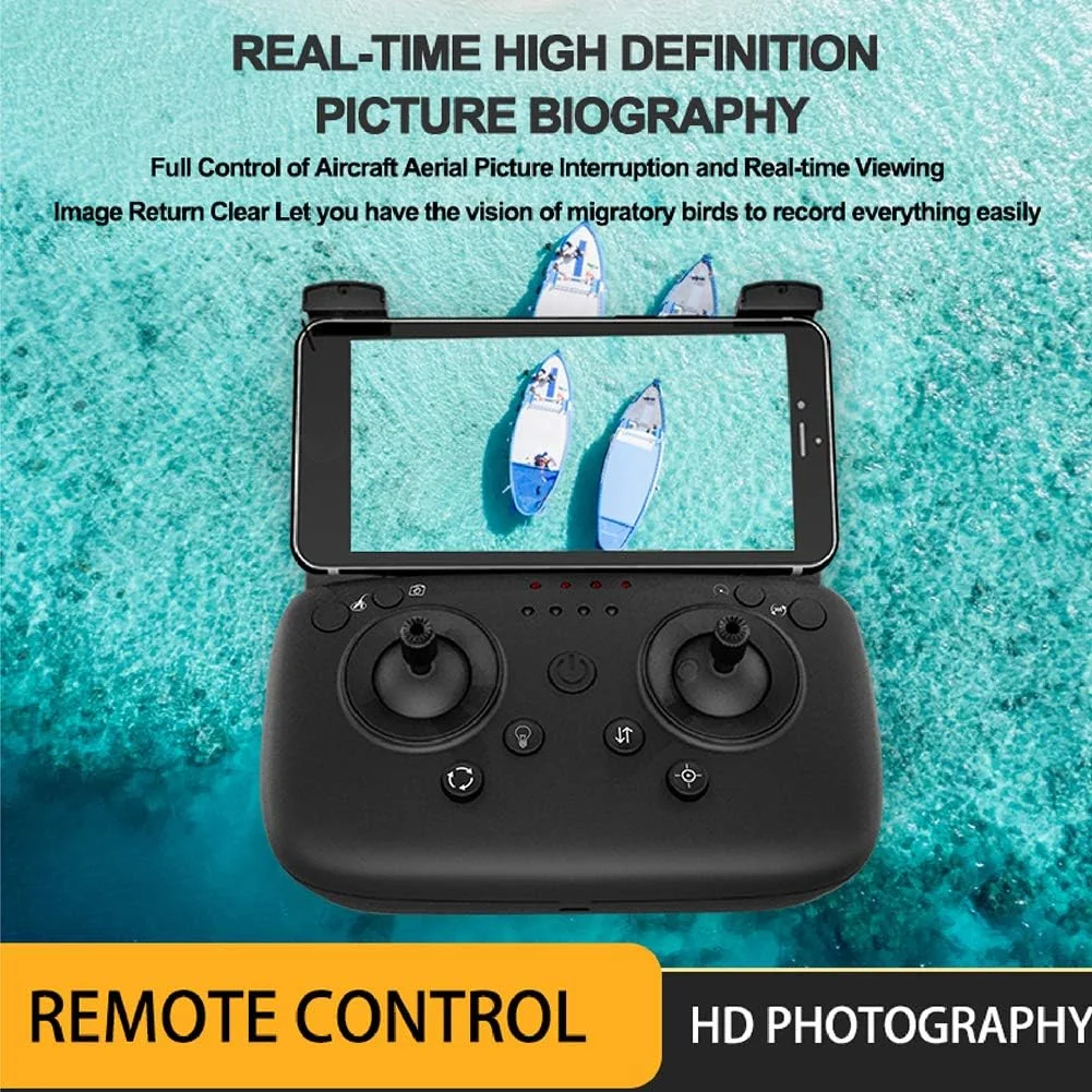 کوادکوپتر تاشو با دوربین دوگانه HD، کوادکوپتر RC تاشو 2.4 گیگاهرتز، کوادکوپتر RC حرفه ای با حالت بدون سر، حفظ ارتفاع، دنبال کردن خودکار، بازگشت با یک کلید برای کودکان و بزرگسالان (سفید 4K با حفظ ارتفاع)