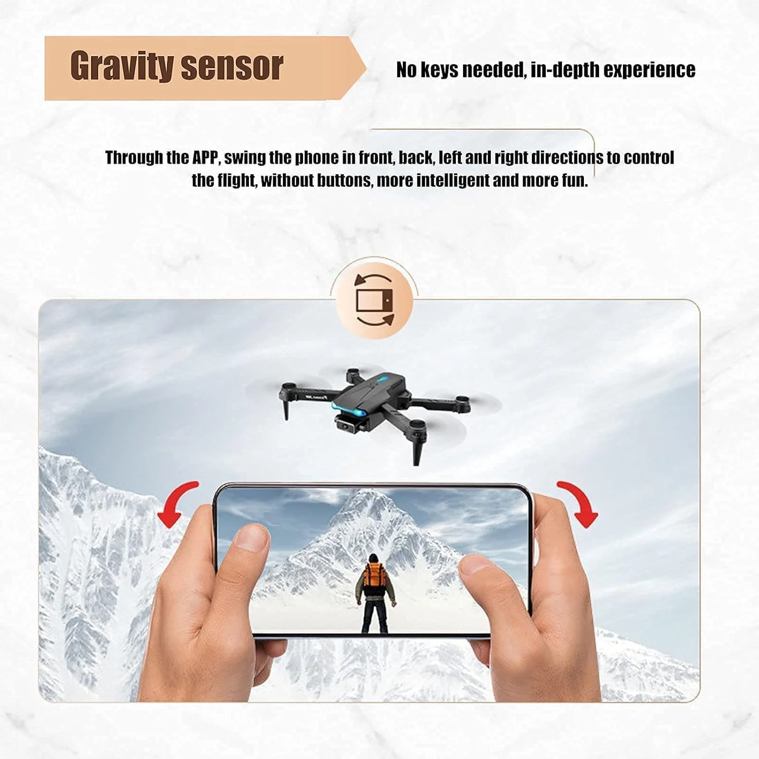 پهپاد COOLBABY با دوربین دوگانه 4K HD، شناور هوشمند، کوادکوپتر RC با WiFi FPV، حسگر گرانشی، تیک آف و فرود با یک کلید، حالت بدون سر، 2 باتری - مشکی پهپاد COOLBABY با دوربین دوگانه 4K HD، شناور هوشمند، کوادکوپتر RC با WiFi FPV، حسگر گرانشی، تیک آف و فرود با یک کلید، حالت بدون سر، 2 باتری - مشکی