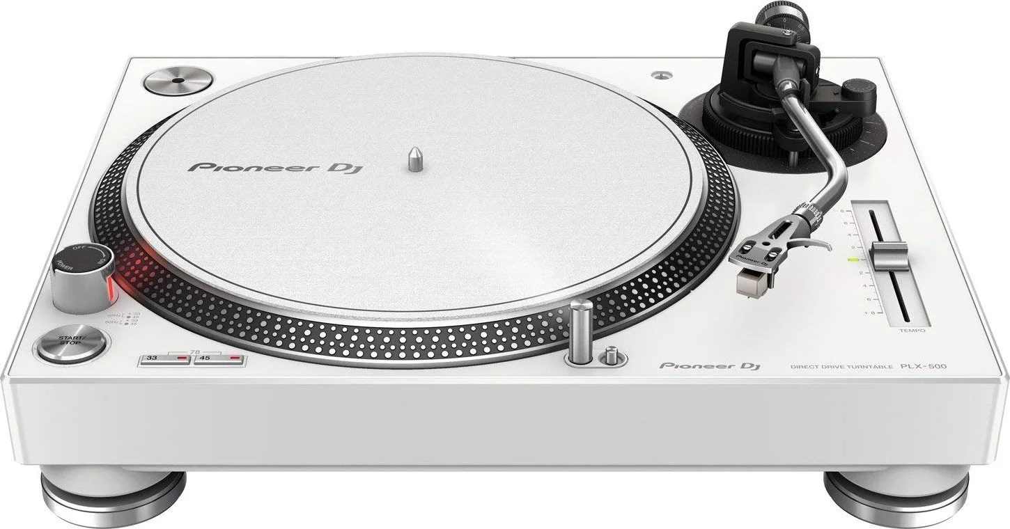 صفحه گردان USB مستقیم پایونیر DJ PLX 500 W سفید | گشتاور بالا، پری امپ Phono/Line، سازگار با Rekordbox، سفید | PLX-500-W