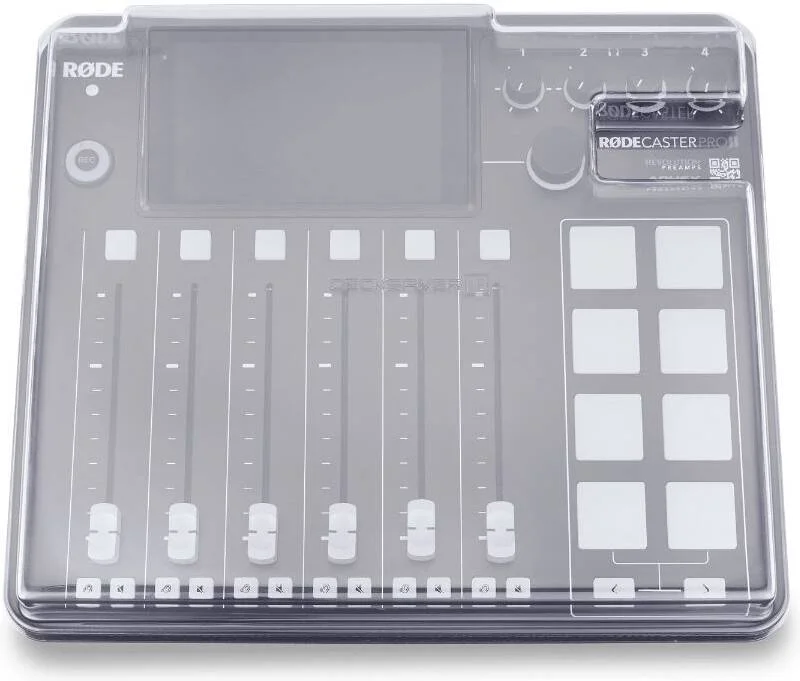 محافظ Rode Rodecaster Pro 2 - نسخه لایت، شفاف دودی، محافظت در برابر گرد و غبار، مایعات و ضربه، پلی کربنات بسیار بادوام، شفاف | DSLE-PC-RCASTERPRO2