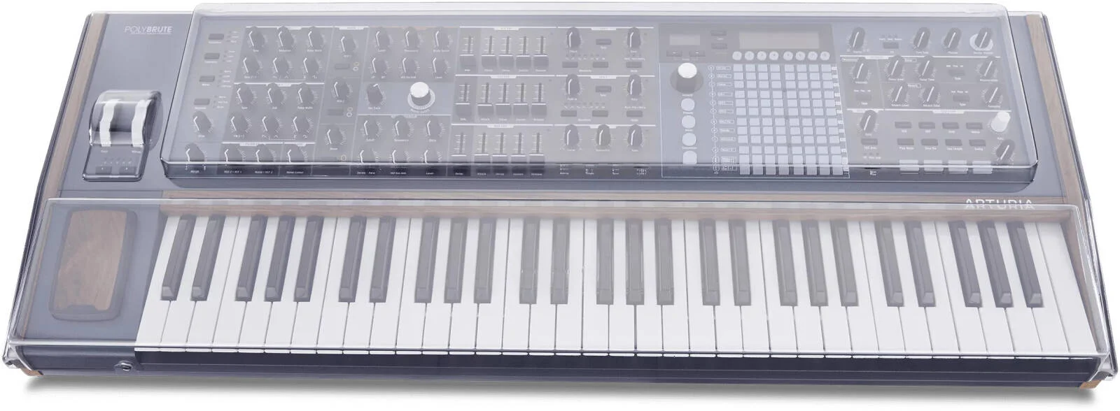 کاور محافظ نرم Decksaver DS-PC-POLYBRUTE برای Arturia PolyBrute، پلی کربنات دودی/شفاف، محافظت در برابر گرد و غبار و ریختن مایعات | DS-PC-POLYBRUTE