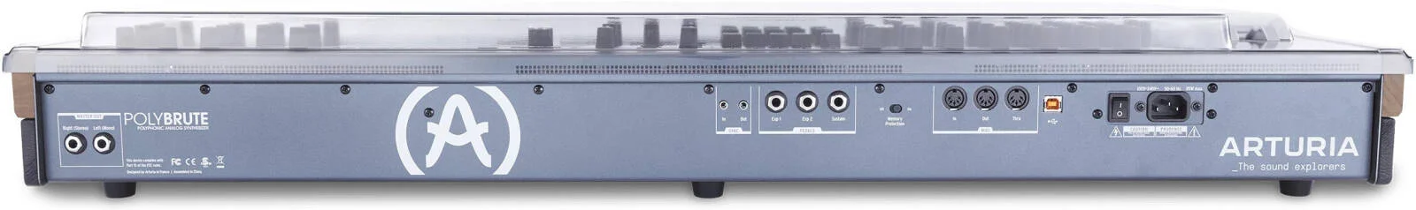 کاور محافظ نرم Decksaver DS-PC-POLYBRUTE برای Arturia PolyBrute، پلی کربنات دودی/شفاف، محافظت در برابر گرد و غبار و ریختن مایعات | DS-PC-POLYBRUTE