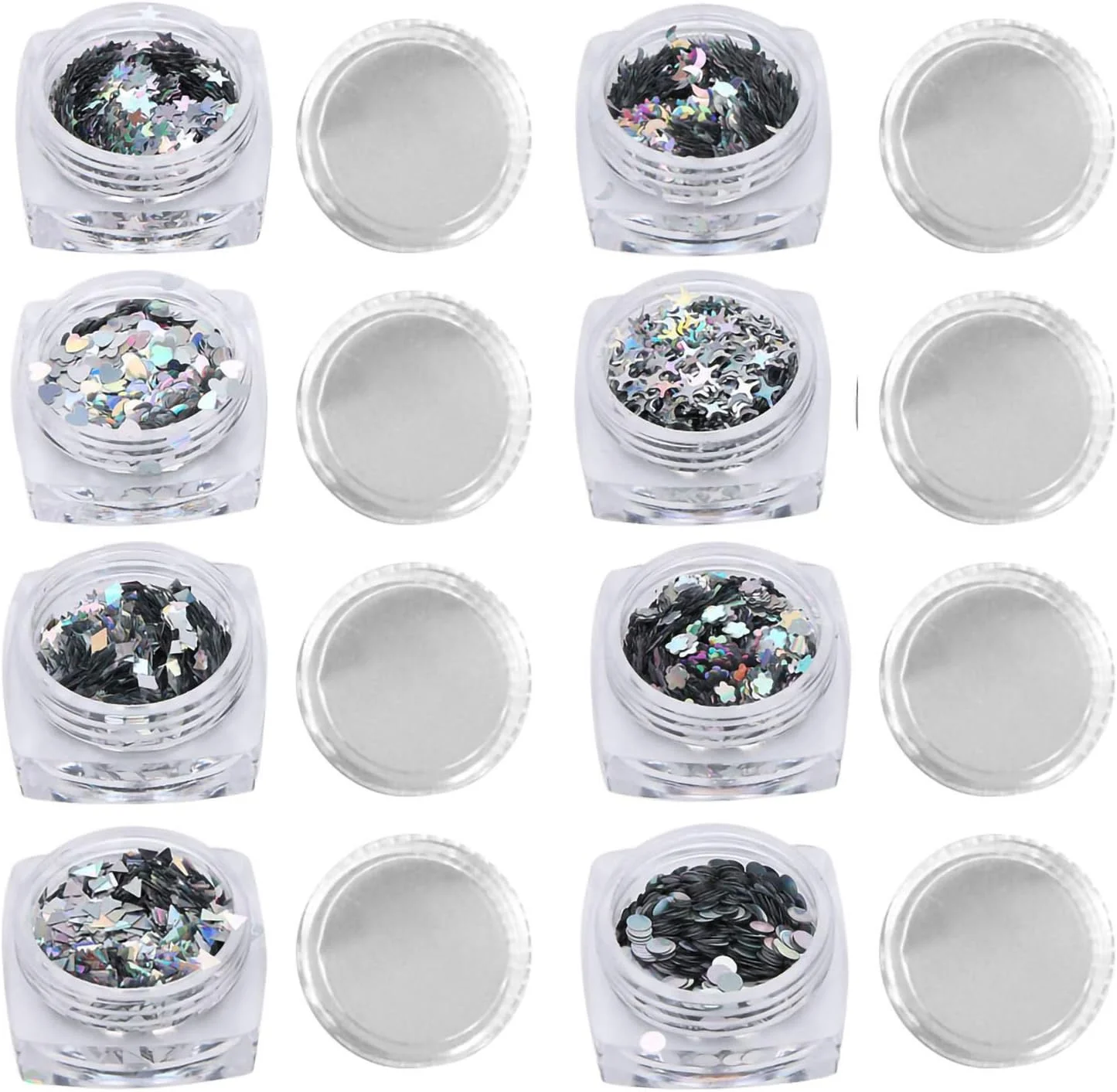 8 عدد پولک طراحی ناخن، پولک های براق برای طراحی ناخن، لوازم جانبی لاک ژل 8 عدد پولک طراحی ناخن، پولک های براق برای طراحی ناخن، لوازم جانبی لاک ژل