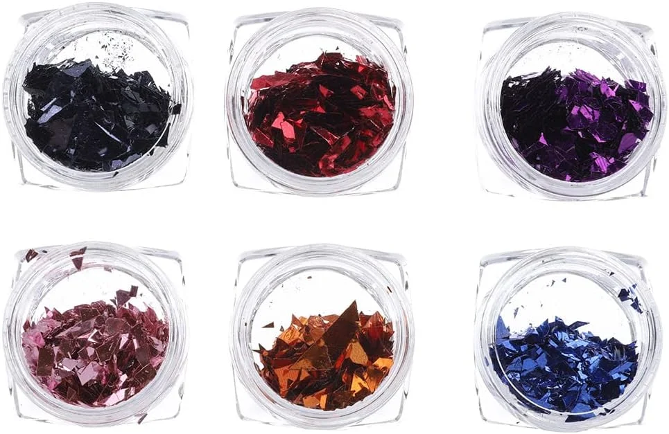 پولک های اکلیلی ناخن هولوگرافیک، لوازم طراحی ناخن، 3 نوع 12 رنگ پولک تزئینی ناخن طرح لوزی، پودر شیمر ناخن برای آرایش هالووین، (رنگی)